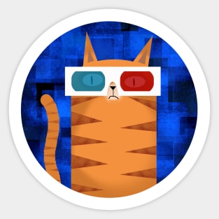 The 3D Ginger Cat Sticker